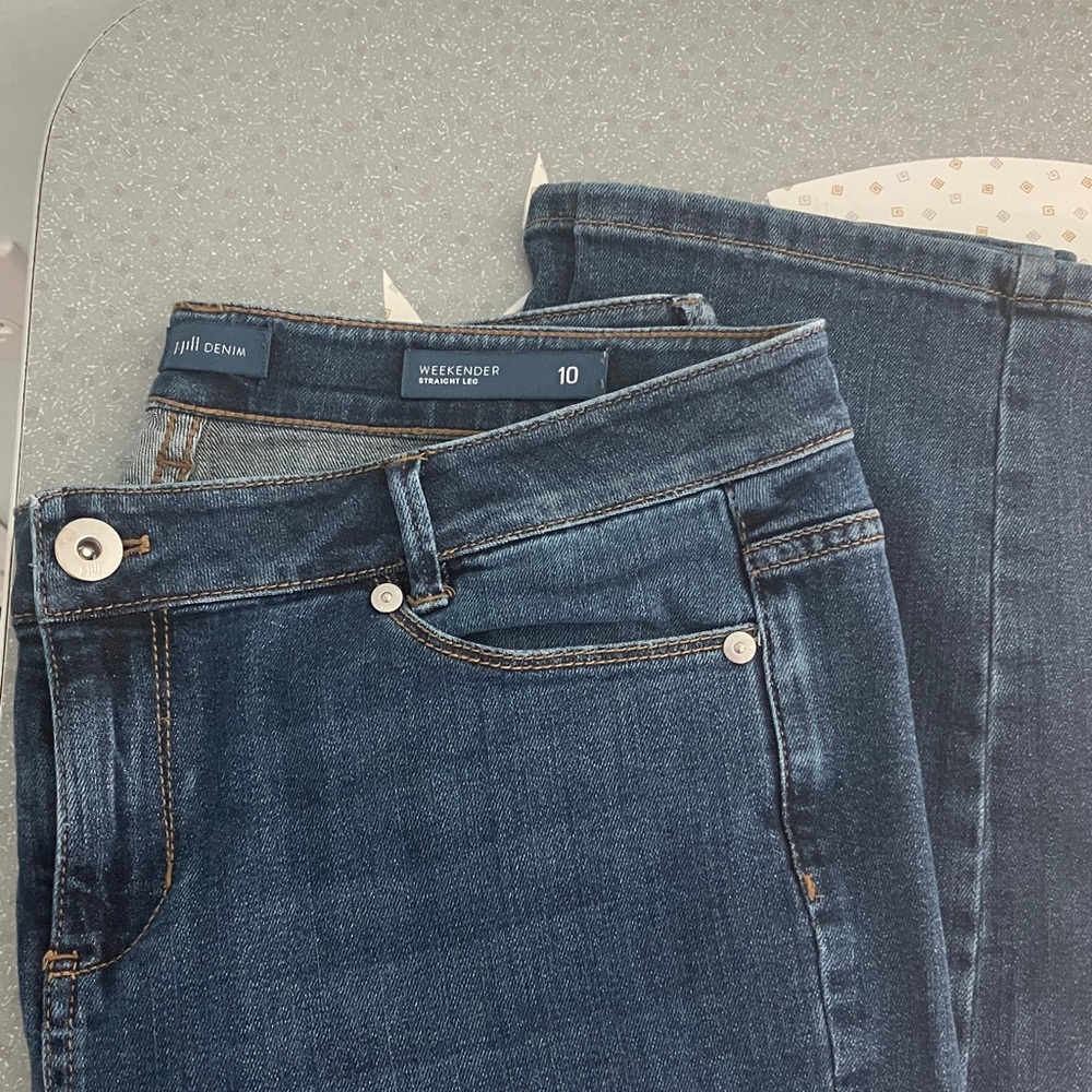 “J. Jill Denim Weekender Straight Leg Size 10